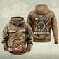 Carpenter Heritage Crest Vintage Hoodie in Kaki, front and back views with sample text CUSTOM NAME and SINCE 2000.