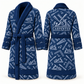 Personalized Carpenter Bathrobe blue front and back