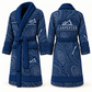 Personalized Carpenter Bathrobe - Contour Lines blue front and back view