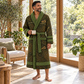 Personalized Carpenter Bathrobe - Contour Lines lifestyle view