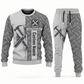 Carpenter occupation-themed sweater and jogger combo lightgray color with name and company artwork