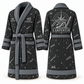 Personalized Carpenter Bathrobe - Night Shift slate front and back view
