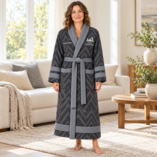 Personalized Carpenter Bathrobe - Signature Silhouette lifestyle view