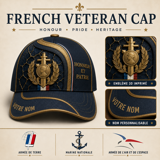 Personalized Name France Soldier/Veterans All Over Printed Baseball Cap - QK1779667226