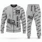 Personalized 627 Twin-Engine Scraper Operator Combo Sweater + Jogger in lightgray, sweater and jogger artwork with YOUR NAME and SINCE 2000 sample text.