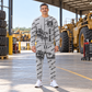 Personalized 623 Elevating Scraper Operator Combo Sweater + Jogger in Light Gray, sweater and jogger artwork with YOUR NAME and SINCE 2000 sample text.