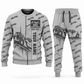 Personalized 623 Elevating Scraper Operator Combo Sweater + Jogger in lightgray, sweater and jogger artwork with YOUR NAME and SINCE 2000 sample text.