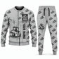 Personalized CB10 Tandem Roller Operator Combo Sweater + Jogger in lightgray, sweater and jogger artwork with YOUR NAME and SINCE 2000 sample text.