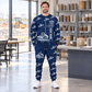 Personalized CS12 Soil Compactor Operator Combo Sweater + Jogger in Navy, sweater and jogger artwork with YOUR NAME and SINCE 2000 sample text.