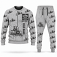 Personalized CS12 Soil Compactor Operator Combo Sweater + Jogger in lightgray, sweater and jogger artwork with YOUR NAME and SINCE 2000 sample text.