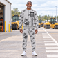 Personalized CW34 Pneumatic Roller Operator Combo Sweater + Jogger in Light Gray, sweater and jogger artwork with YOUR NAME and SINCE 2000 sample text.