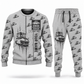 Personalized CW34 Pneumatic Roller Operator Combo Sweater + Jogger in lightgray, sweater and jogger artwork with YOUR NAME and SINCE 2000 sample text.