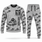 Personalized 826 Landfill Compactor Operator Combo Sweater + Jogger in lightgray, sweater and jogger artwork with YOUR NAME and SINCE 2000 sample text.