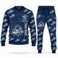 Personalized 826 Landfill Compactor Operator Combo Sweater + Jogger in navy, sweater and jogger artwork with YOUR NAME and SINCE 2000 sample text.