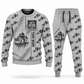 Personalized 836 Landfill Compactor Operator Combo Sweater + Jogger in lightgray, sweater and jogger artwork with YOUR NAME and SINCE 2000 sample text.