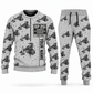Personalized SP 25i Concrete Slipform Paver Operator Combo Sweater + Jogger in lightgray, sweater and jogger artwork with YOUR NAME and SINCE 2000 sample text.