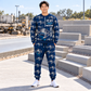 Personalized SP 64i Concrete Slipform Paver Operator Combo Sweater + Jogger in Navy, sweater and jogger artwork with YOUR NAME and SINCE 2000 sample text.