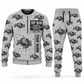 Personalized SP 64i Concrete Slipform Paver Operator Combo Sweater + Jogger in lightgray, sweater and jogger artwork with YOUR NAME and SINCE 2000 sample text.