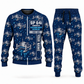 Personalized SP 64i Concrete Slipform Paver Operator Combo Sweater + Jogger in navy, sweater and jogger artwork with YOUR NAME and SINCE 2000 sample text.
