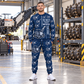 Personalized W 120 Fi Cold Planer Operator Combo Sweater + Jogger in Navy, sweater and jogger artwork with YOUR NAME and SINCE 2000 sample text.