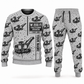 Personalized W 200 Fi Cold Planer Operator Combo Sweater + Jogger in lightgray, sweater and jogger artwork with YOUR NAME and SINCE 2000 sample text.
