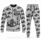 Personalized RM400 Road Reclaimer Operator Combo Sweater + Jogger in lightgray, sweater and jogger artwork with YOUR NAME and SINCE 2000 sample text.