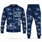 Personalized SB-2500 Material Transfer Vehicle Operator Combo Sweater + Jogger in navy, sweater and jogger artwork with YOUR NAME and SINCE 2000 sample text.