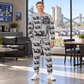 Personalized E2850C Material Transfer Vehicle Operator Combo Sweater + Jogger in Light Gray, sweater and jogger artwork with YOUR NAME and SINCE 2000 sample text.