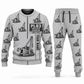 Personalized PL83 Pipelayer Operator Combo Sweater + Jogger in lightgray, sweater and jogger artwork with YOUR NAME and SINCE 2000 sample text.