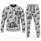 Personalized PL87 Pipelayer Operator Combo Sweater + Jogger in lightgray, sweater and jogger artwork with YOUR NAME and SINCE 2000 sample text.