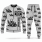 Personalized RT45 Trencher Operator Combo Sweater + Jogger in lightgray, sweater and jogger artwork with YOUR NAME and SINCE 2000 sample text.