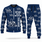 Personalized RT45 Trencher Operator Combo Sweater + Jogger in navy, sweater and jogger artwork with YOUR NAME and SINCE 2000 sample text.