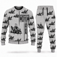 Personalized RTX450 Trencher Operator Combo Sweater + Jogger in lightgray, sweater and jogger artwork with YOUR NAME and SINCE 2000 sample text.