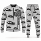 Personalized Ditch Witch JT20 HDD Directional Drill Combo Sweater + Jogger in lightgray, sweater and jogger artwork with YOUR NAME and SINCE 2000 sample text.