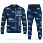 Personalized Ditch Witch JT20 HDD Directional Drill Combo Sweater + Jogger in navy, sweater and jogger artwork with YOUR NAME and SINCE 2000 sample text.