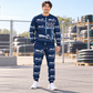 Personalized Vermeer D24x40 S3 HDD Directional Drill Combo Sweater + Jogger in Navy, sweater and jogger artwork with YOUR NAME and SINCE 2000 sample text.