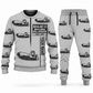 Personalized Vermeer D24x40 S3 HDD Directional Drill Combo Sweater + Jogger in lightgray, sweater and jogger artwork with YOUR NAME and SINCE 2000 sample text.
