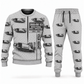 Personalized Vermeer D60x90 S3 HDD Directional Drill Combo Sweater + Jogger in lightgray, sweater and jogger artwork with YOUR NAME and SINCE 2000 sample text.