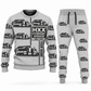 Personalized TRUVAC HXX Truck-Mounted Hydrovac Combo Sweater + Jogger in lightgray, sweater and jogger artwork with YOUR NAME and SINCE 2000 sample text.
