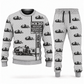Personalized Ditch Witch HX30 Trailer Vacuum Excavator Combo Sweater + Jogger in lightgray, sweater and jogger artwork with YOUR NAME and SINCE 2000 sample text.