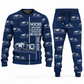 Personalized Ditch Witch HX30 Trailer Vacuum Excavator Combo Sweater + Jogger in navy, sweater and jogger artwork with YOUR NAME and SINCE 2000 sample text.