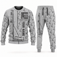 Personalized Junttan PM25H Pile Driver Combo Sweater + Jogger in lightgray, sweater and jogger artwork with YOUR NAME and SINCE 2000 sample text.