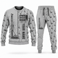 Personalized Junttan PMx25 Pile Driver Combo Sweater + Jogger in lightgray, sweater and jogger artwork with YOUR NAME and SINCE 2000 sample text.