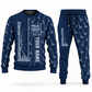 Personalized Junttan PMx25 Pile Driver Combo Sweater + Jogger in navy, sweater and jogger artwork with YOUR NAME and SINCE 2000 sample text.