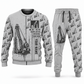 Personalized Bauer MC 96 with BC 40 Diaphragm Wall Machine Combo Sweater + Jogger in lightgray, sweater and jogger artwork with YOUR NAME and SINCE 2000 sample text.