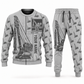 Personalized Soilmec SC-135 HD Tiger with SH-40 Diaphragm Wall Machine Combo Sweater + Jogger in lightgray, sweater and jogger artwork with YOUR NAME and SINCE 2000 sample text.