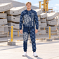 Personalized Herrenknecht EPB Shield S-600 Harriet Tunnel Boring Machine Combo Sweater + Jogger in Navy, sweater and jogger artwork with YOUR NAME and SINCE 2000 sample text.