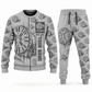 Personalized Herrenknecht EPB Shield S-600 Harriet Tunnel Boring Machine Combo Sweater + Jogger in lightgray, sweater and jogger artwork with YOUR NAME and SINCE 2000 sample text.