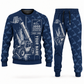Personalized JLG 1055 Telehandler Combo Sweater + Jogger in navy, sweater and jogger artwork with YOUR NAME and SINCE 2000 sample text.
