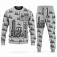 Personalized JCB 930 Rough-Terrain Forklift Combo Sweater + Jogger in lightgray, sweater and jogger artwork with YOUR NAME and SINCE 2000 sample text.